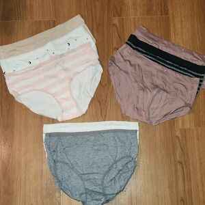 8 pc. "Auden" Women's Mixed Color Cotton Briefs - Pink, Gray, White, Mauve